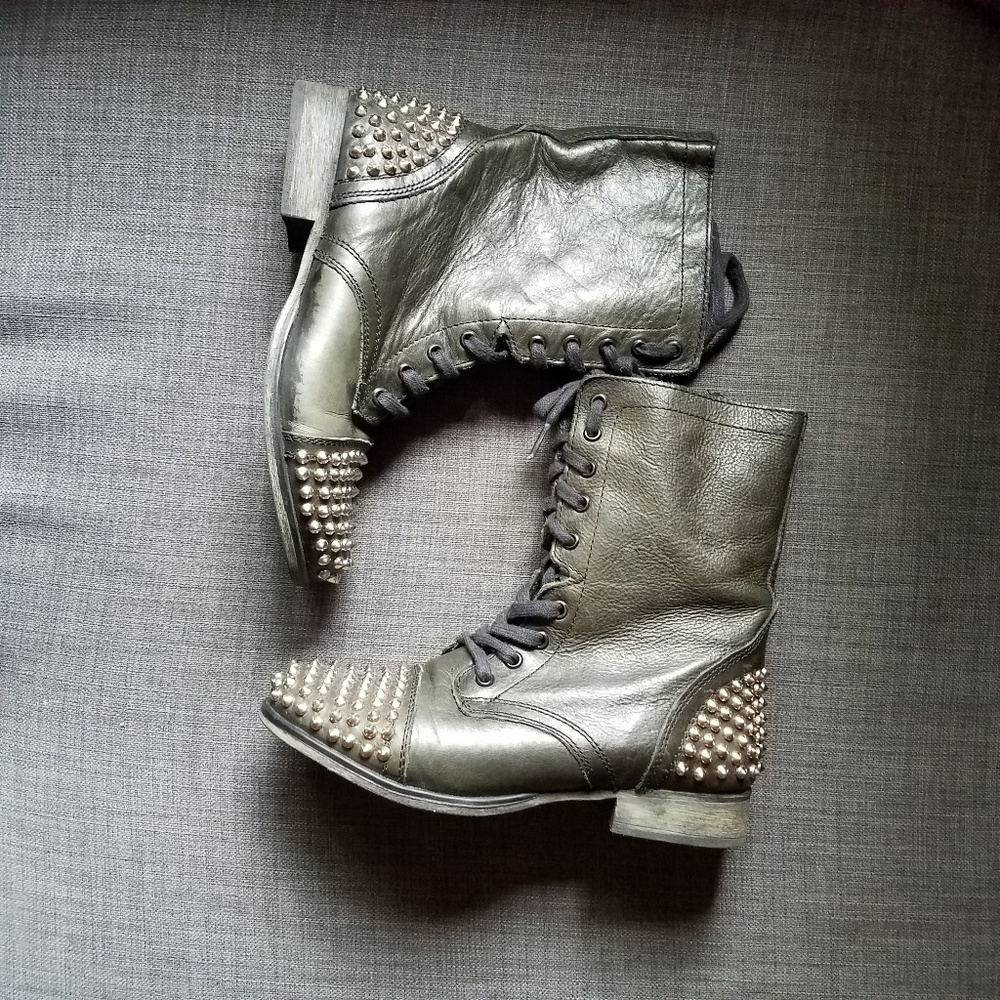 Steve Madden Tarnney Studded Boots Green Size 7